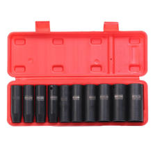 10PCS Industrial 1/2'' Drive Air Impact Deep Socket Set For Auto Repair